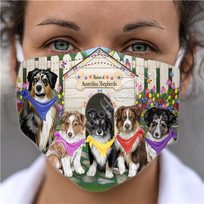 Spring Dog House Australian Shepherd Dogs Face Mask FM48766