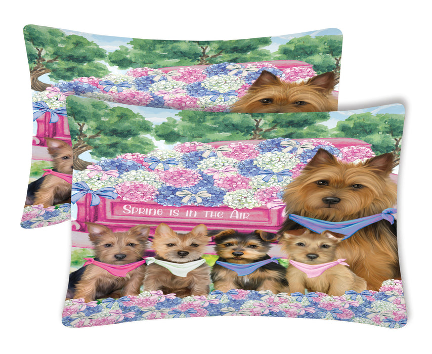 Australian Terrier Pillow Case, Explore a Variety of Designs, Personalized, Soft and Cozy Pillowcases Set of 2, Custom, Dog Lover's Gift