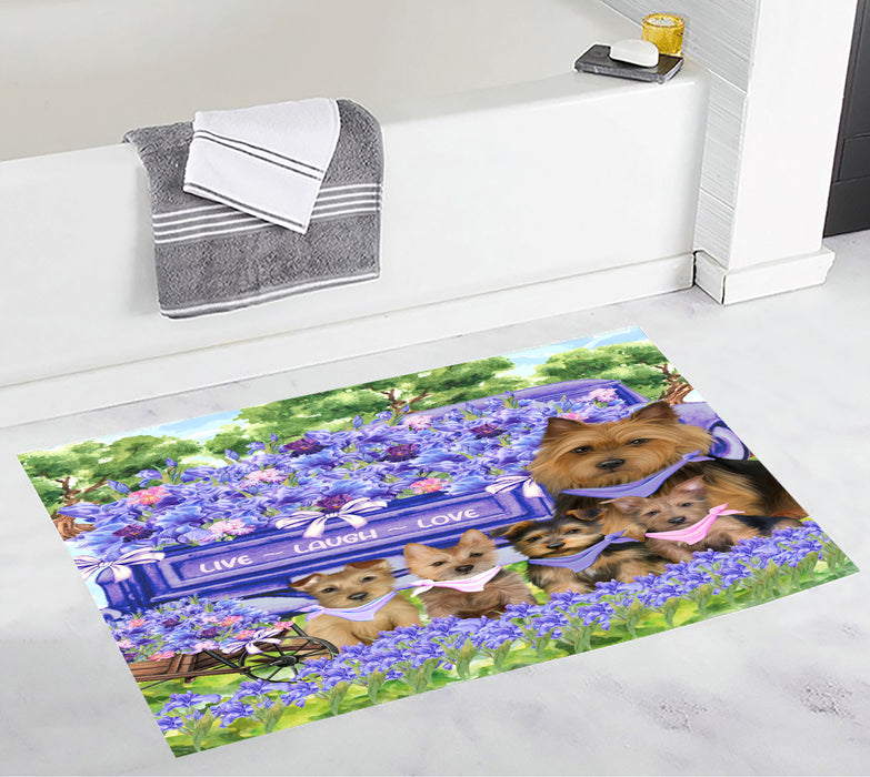 Australian Terrier Bath Mat: Explore a Variety of Designs, Custom, Personalized, Anti-Slip Bathroom Rug Mats, Gift for Dog and Pet Lovers