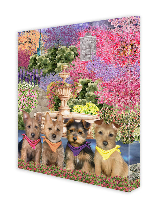 Australian Terrier Canvas: Explore a Variety of Designs, Custom, Digital Art Wall Painting, Personalized, Ready to Hang Halloween Room Decor, Pet Gift for Dog Lovers