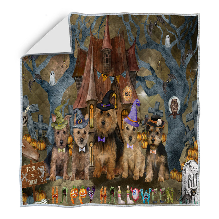 Australian Terrier Quilt: Explore a Variety of Personalized Designs, Custom, Bedding Coverlet Quilted, Pet and Dog Lovers Gift
