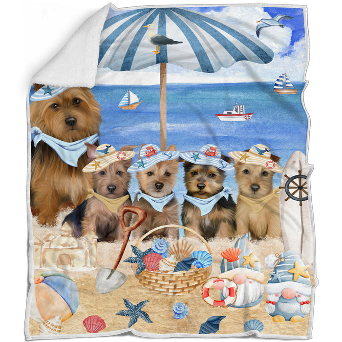 Australian Terrier Blanket: Explore a Variety of Custom Designs, Bed Cozy Woven, Fleece and Sherpa, Personalized Dog Gift for Pet Lovers