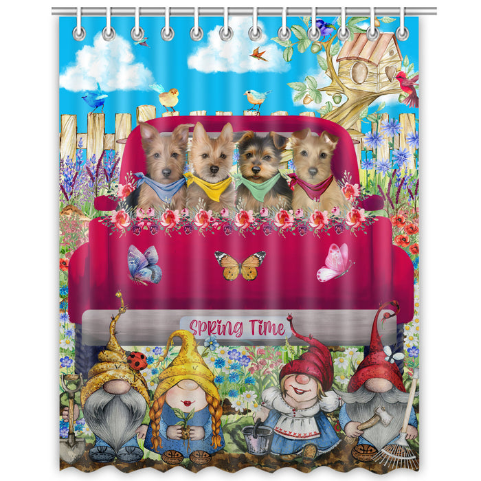 Australian Terrier Shower Curtain, Explore a Variety of Custom Designs, Personalized, Waterproof Bathtub Curtains with Hooks for Bathroom, Gift for Dog and Pet Lovers