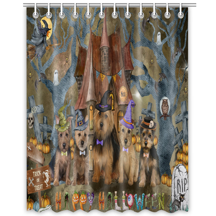 Australian Terrier Shower Curtain: Explore a Variety of Designs, Personalized, Custom, Waterproof Bathtub Curtains for Bathroom Decor with Hooks, Pet Gift for Dog Lovers