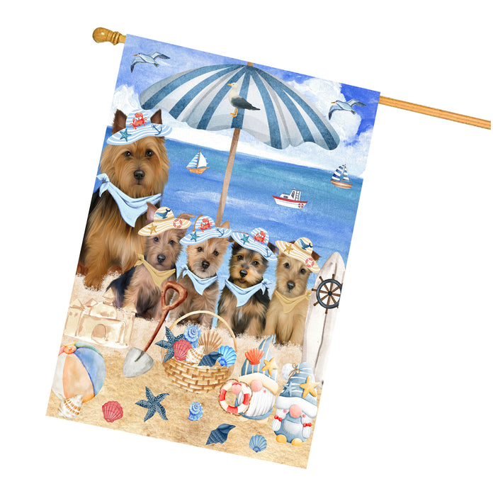 Australian Terrier Dogs House Flag, Double-Sided Home Outside Yard Decor, Explore a Variety of Designs, Custom, Weather Resistant, Personalized, Gift for Dog and Pet Lovers