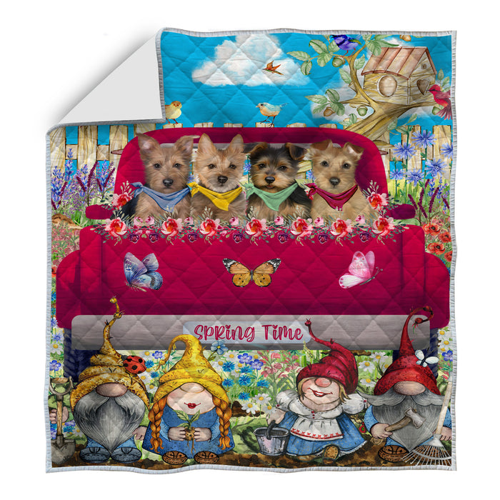 Australian Terrier Bedspread Quilt, Bedding Coverlet Quilted, Explore a Variety of Designs, Personalized, Custom, Dog Gift for Pet Lovers