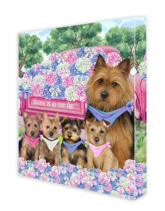 Australian Terrier Canvas: Explore a Variety of Custom Designs, Personalized, Digital Art Wall Painting, Ready to Hang Room Decor, Gift for Pet & Dog Lovers
