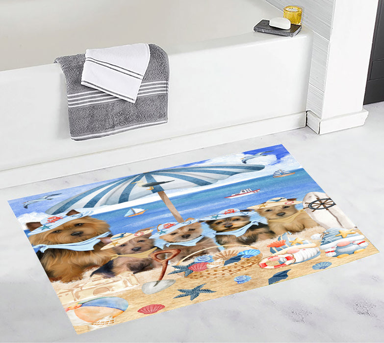 Australian Terrier Bath Mat: Non-Slip Bathroom Rug Mats, Custom, Explore a Variety of Designs, Personalized, Gift for Pet and Dog Lovers