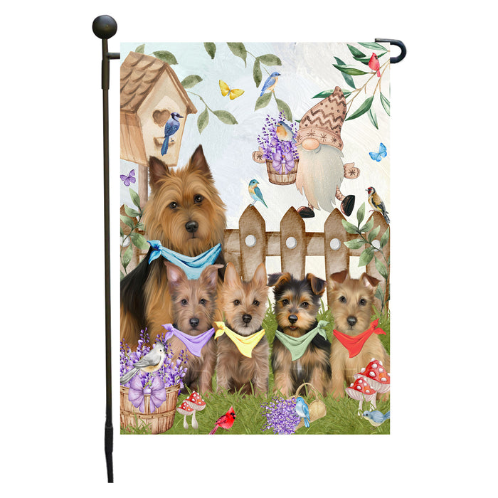 Australian Terrier Dogs Garden Flag: Explore a Variety of Designs, Custom, Personalized, Weather Resistant, Double-Sided, Outdoor Garden Yard Decor for Dog and Pet Lovers
