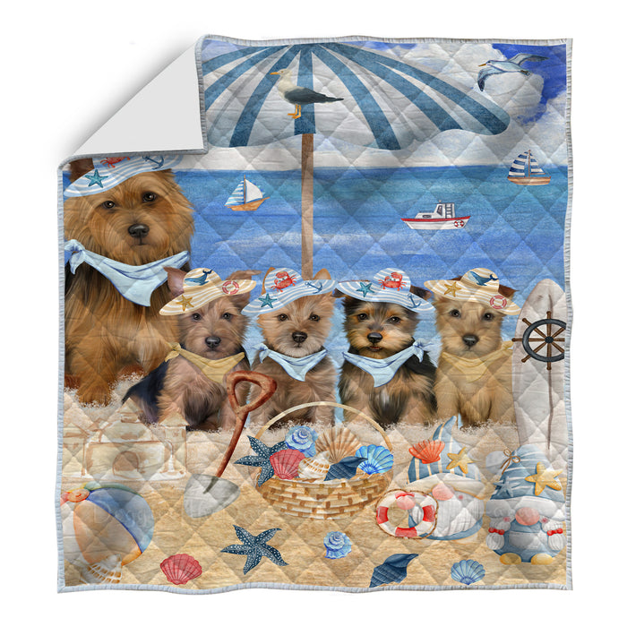 Australian Terrier Quilt: Explore a Variety of Custom Designs, Personalized, Bedding Coverlet Quilted, Gift for Dog and Pet Lovers