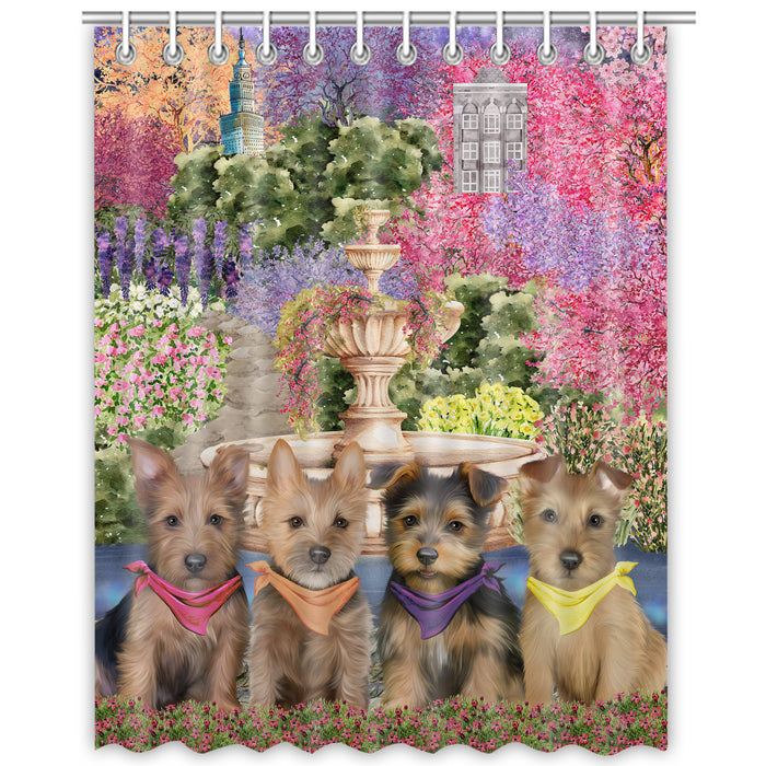Australian Terrier Shower Curtain, Explore a Variety of Custom Designs, Personalized, Waterproof Bathtub Curtains with Hooks for Bathroom, Gift for Dog and Pet Lovers