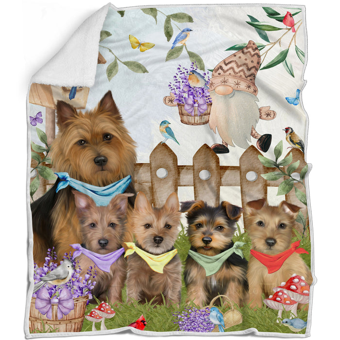 Australian Terrier Blanket: Explore a Variety of Designs, Personalized, Custom Bed Blankets, Cozy Sherpa, Fleece and Woven, Dog Gift for Pet Lovers