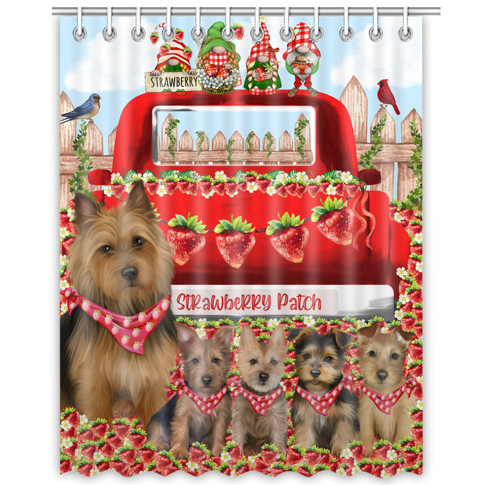 Australian Terrier Shower Curtain: Explore a Variety of Designs, Halloween Bathtub Curtains for Bathroom with Hooks, Personalized, Custom, Gift for Pet and Dog Lovers