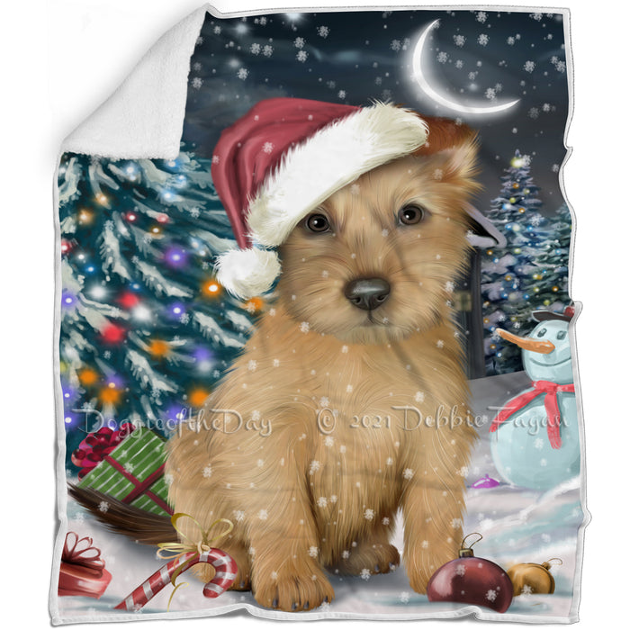 Have a Holly Jolly Australian Terrier Dog Christmas Blanket BLNKT81372