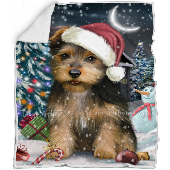 Have a Holly Jolly Australian Terrier Dog Christmas Blanket BLNKT81390