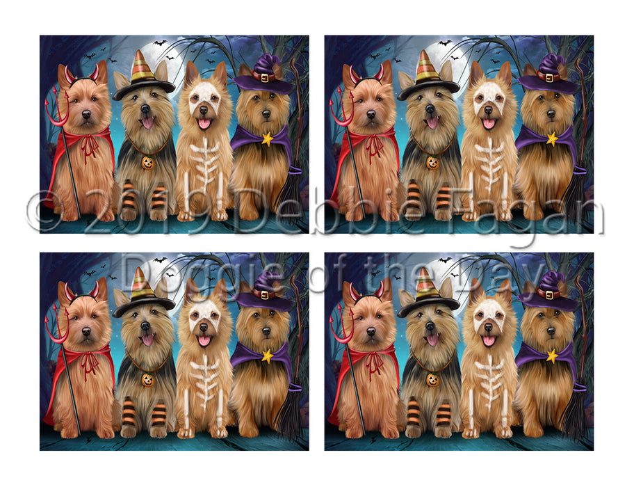 Halloween Trick or Teat Australian Terrier Dogs Placemat