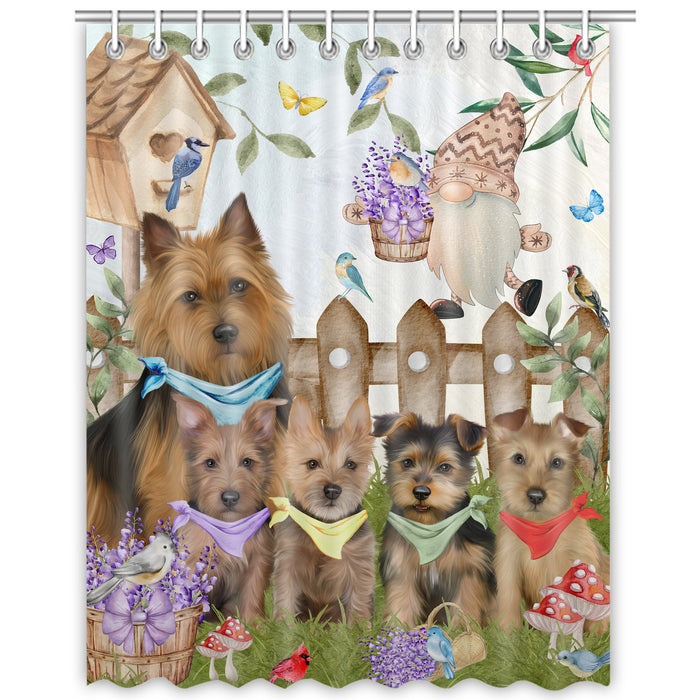 Australian Terrier Shower Curtain, Personalized Bathtub Curtains for Bathroom Decor with Hooks, Explore a Variety of Designs, Custom, Pet Gift for Dog Lovers