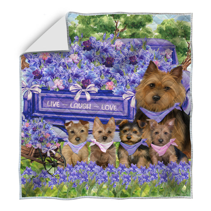 Australian Terrier Quilt: Explore a Variety of Custom Designs, Personalized, Bedding Coverlet Quilted, Gift for Dog and Pet Lovers