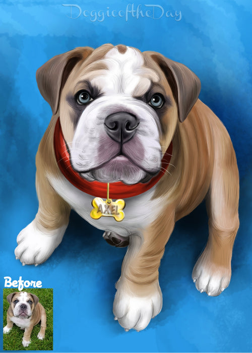 Digital Painting PERSONALIZED PET PORTRAIT! Custom Pet Dog or Cat Art