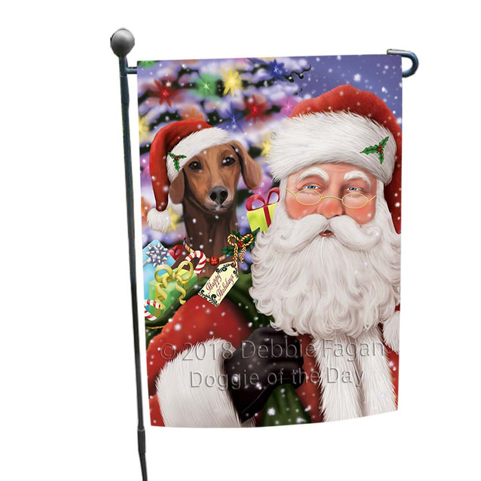 Santa Carrying Azawakh Dog and Christmas Presents