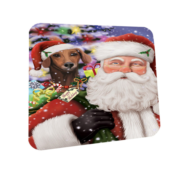 Santa Carrying Azawakh Dog and Christmas Presents Coasters Set of 4 CST55440