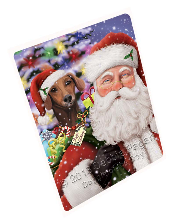 Santa Carrying Azawakh Dog and Christmas Presents Magnet MAG71583 (Small 5.5" x 4.25")