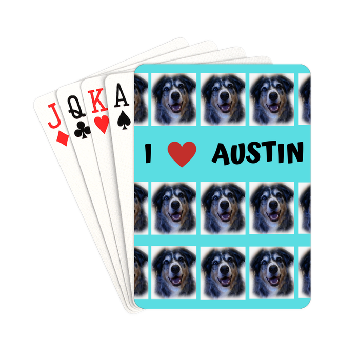 Custom Add Your Photo Here PET Dog Cat Photos on Playing Card Decks
