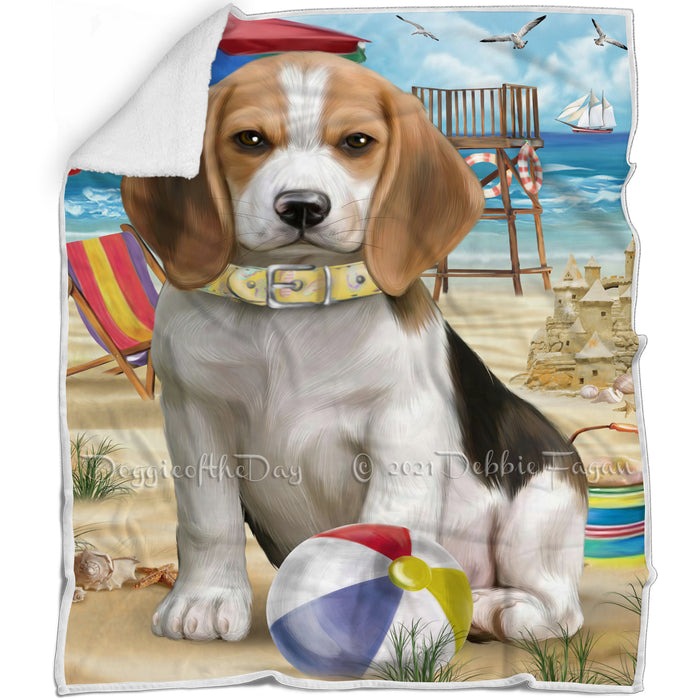 Pet Friendly Beach Beagle Dog Blanket BLNKT52527
