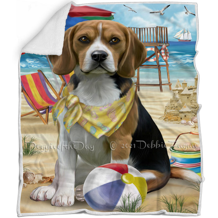 Pet Friendly Beach Beagle Dog Blanket BLNKT52563