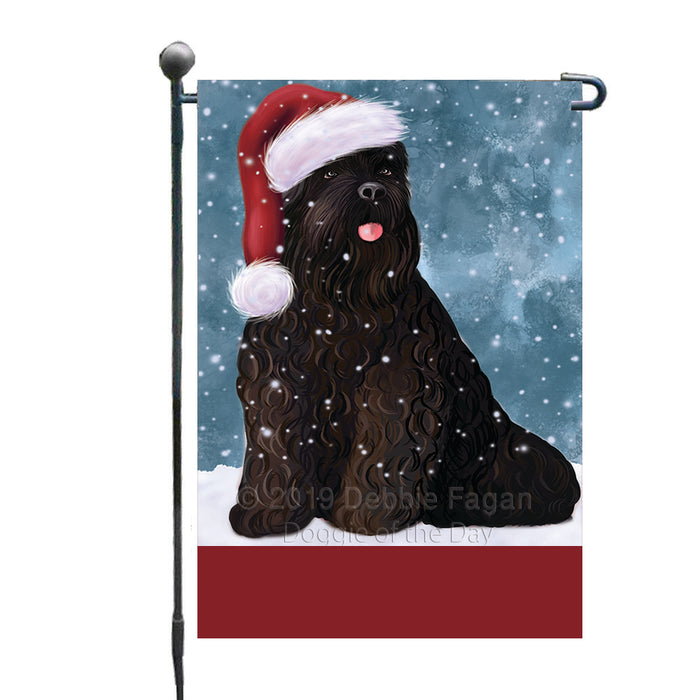Personalized Let It Snow Happy Holidays Black Russian Terrier Dog Custom Garden Flags GFLG-DOTD-A62268