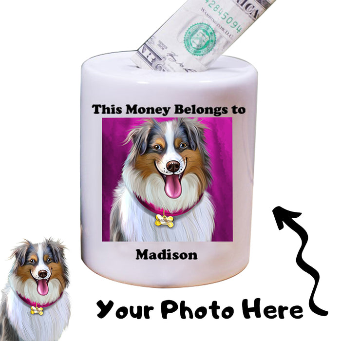 Add Your PERSONALIZED PET Painting Portrait Photo on Coin Bank
