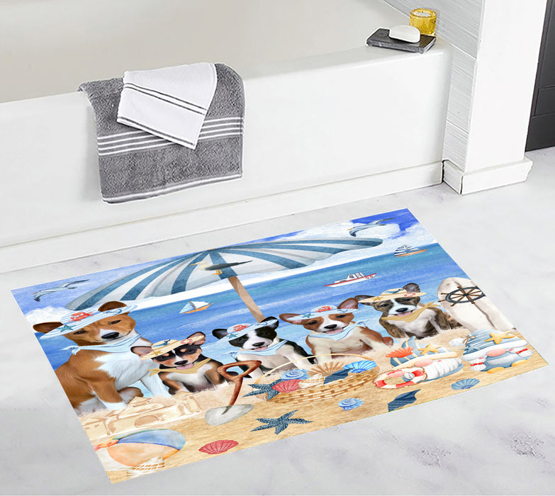 Basenji Custom Bath Mat, Explore a Variety of Personalized Designs, Anti-Slip Bathroom Pet Rug Mats, Dog Lover's Gifts