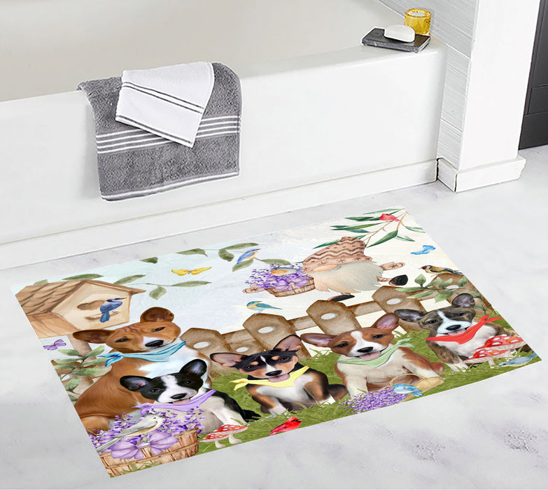 Basenji Anti-Slip Bath Mat, Explore a Variety of Designs, Soft and Absorbent Bathroom Rug Mats, Personalized, Custom, Dog and Pet Lovers Gift