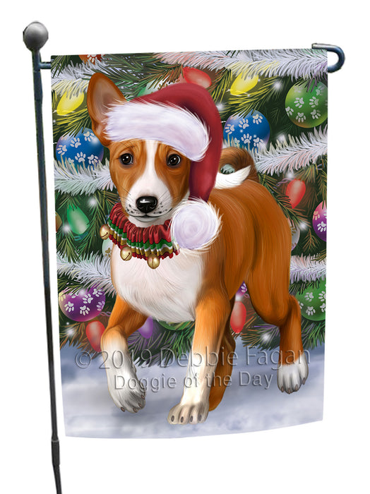 Chistmas Trotting in the Snow Basenji Dog Garden Flags Outdoor Decor for Homes and Gardens Double Sided Garden Yard Spring Decorative Vertical Home Flags Garden Porch Lawn Flag for Decorations GFLG68488