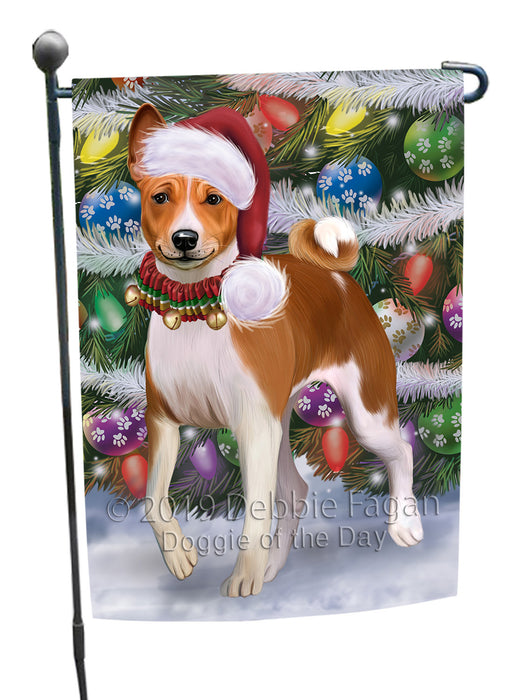 Chistmas Trotting in the Snow Basenji Dog Garden Flags Outdoor Decor for Homes and Gardens Double Sided Garden Yard Spring Decorative Vertical Home Flags Garden Porch Lawn Flag for Decorations GFLG68489