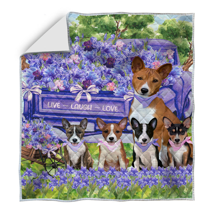 Basenji Bedspread Quilt, Bedding Coverlet Quilted, Explore a Variety of Designs, Personalized, Custom, Dog Gift for Pet Lovers