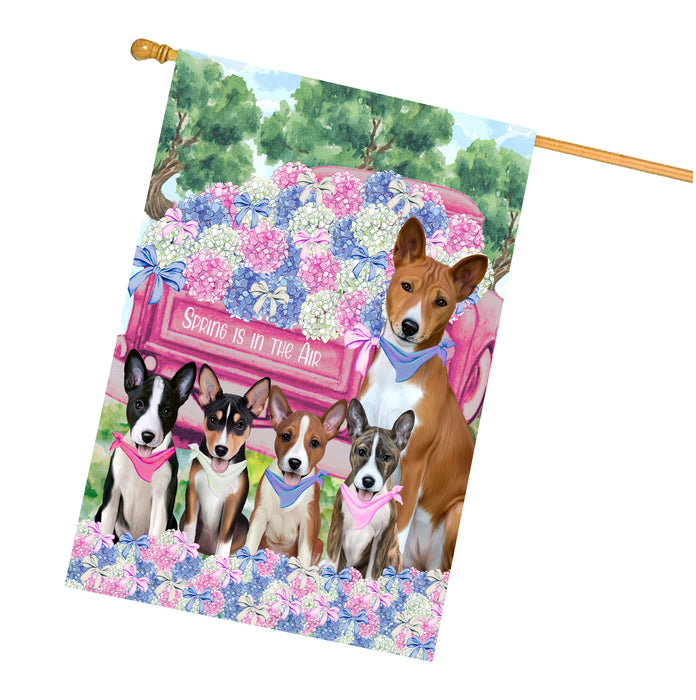 Basenji Dogs House Flag: Explore a Variety of Personalized Designs, Double-Sided, Weather Resistant, Custom, Home Outside Yard Decor for Dog and Pet Lovers