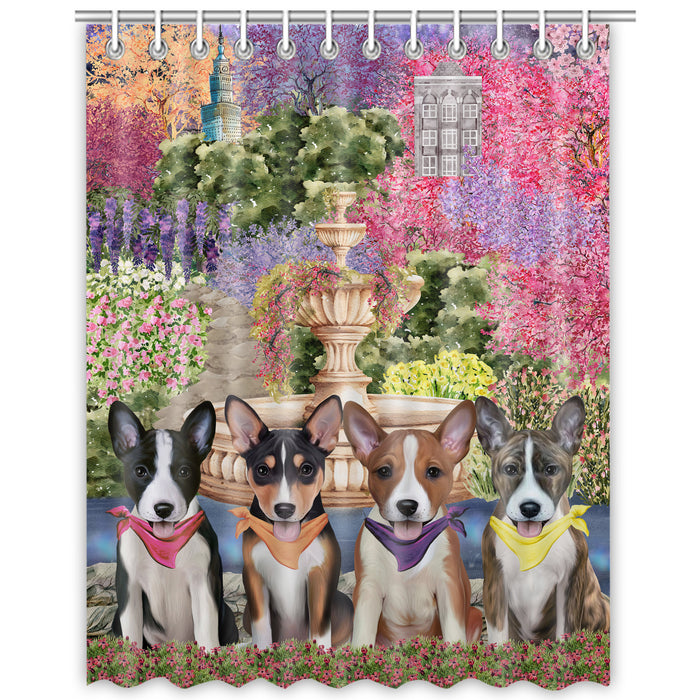 Basenji Shower Curtain, Personalized Bathtub Curtains for Bathroom Decor with Hooks, Explore a Variety of Designs, Custom, Pet Gift for Dog Lovers