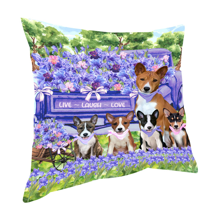 Basenji Pillow: Cushion for Sofa Couch Bed Throw Pillows, Personalized, Explore a Variety of Designs, Custom, Pet and Dog Lovers Gift