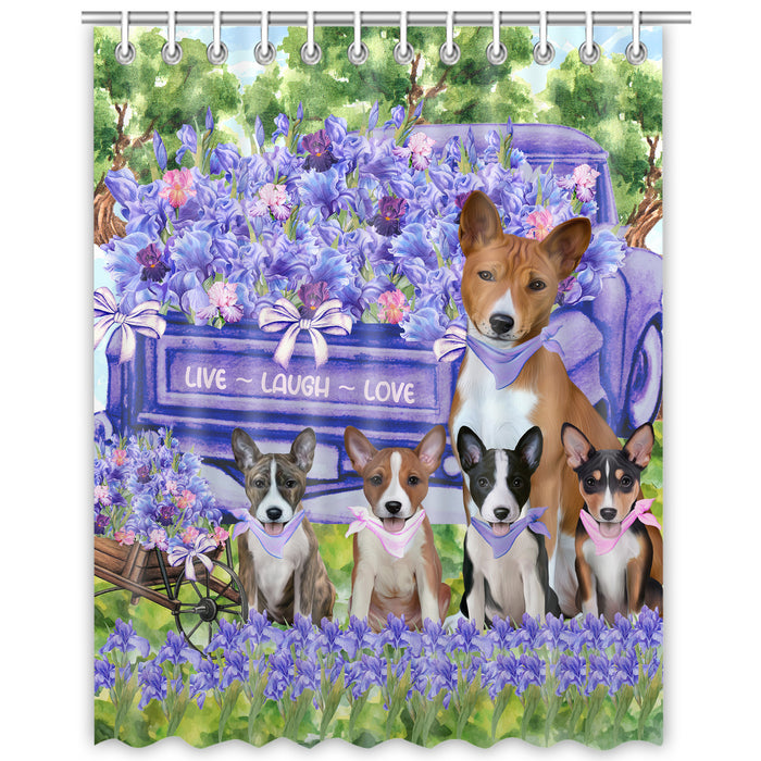 Basenji Shower Curtain: Explore a Variety of Designs, Halloween Bathtub Curtains for Bathroom with Hooks, Personalized, Custom, Gift for Pet and Dog Lovers