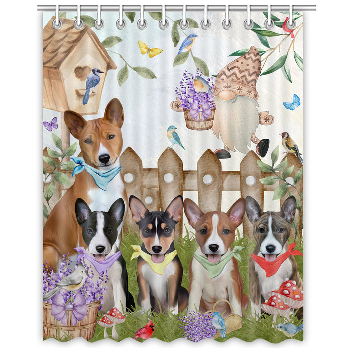 Basenji Shower Curtain, Personalized Bathtub Curtains for Bathroom Decor with Hooks, Explore a Variety of Designs, Custom, Pet Gift for Dog Lovers
