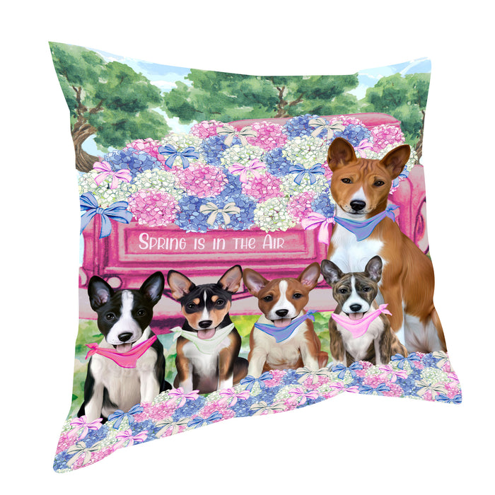 Basenji Throw Pillow: Explore a Variety of Designs, Cushion Pillows for Sofa Couch Bed, Personalized, Custom, Dog Lover's Gifts