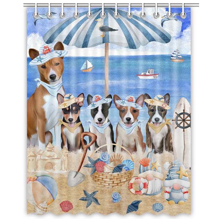 Basenji Shower Curtain, Custom Bathtub Curtains with Hooks for Bathroom, Explore a Variety of Designs, Personalized, Gift for Pet and Dog Lovers