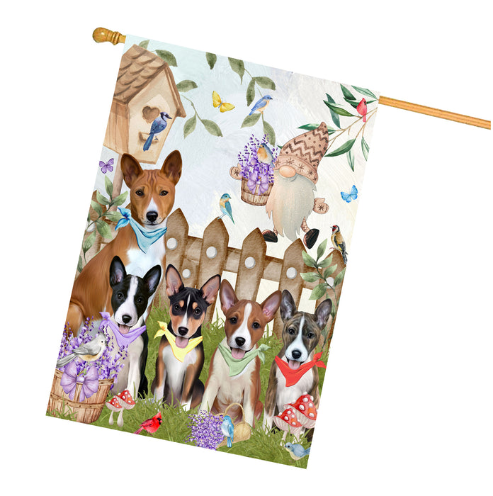Basenji Dogs House Flag: Explore a Variety of Designs, Custom, Personalized, Weather Resistant, Double-Sided, Home Outside Yard Decor for Dog and Pet Lovers