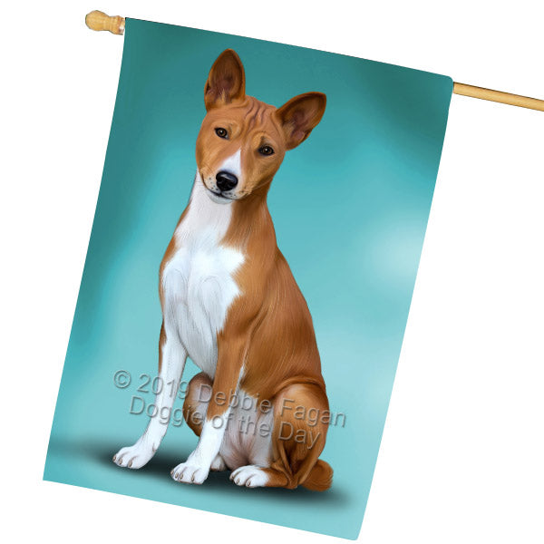 Basenji Dog House Flag FLG65567