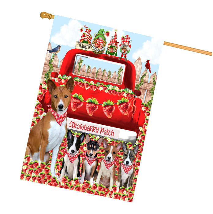 Basenji Dogs House Flag: Explore a Variety of Custom Designs, Double-Sided, Personalized, Weather Resistant, Home Outside Yard Decor, Dog Gift for Pet Lovers