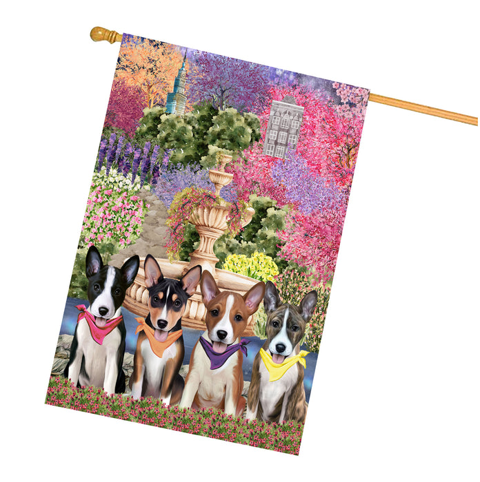 Basenji Dogs House Flag: Explore a Variety of Designs, Weather Resistant, Double-Sided, Custom, Personalized, Home Outdoor Yard Decor for Dog and Pet Lovers