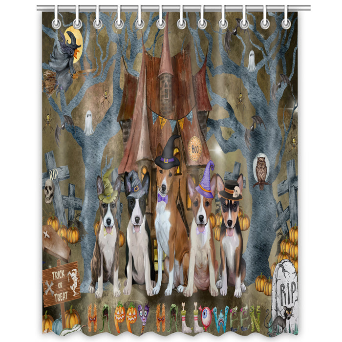 Basenji Shower Curtain, Explore a Variety of Personalized Designs, Custom, Waterproof Bathtub Curtains with Hooks for Bathroom, Dog Gift for Pet Lovers