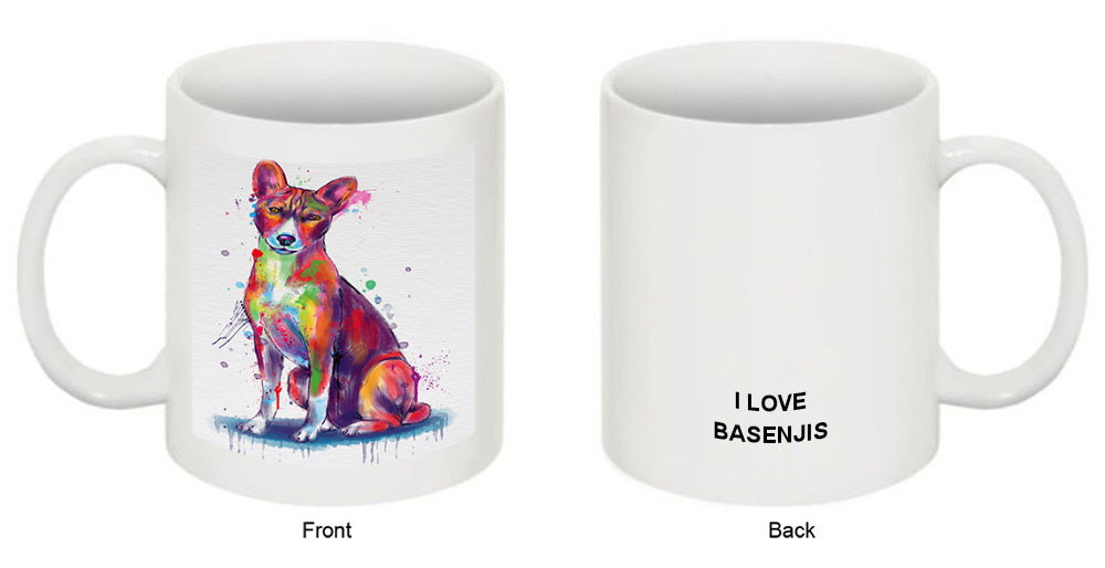 Watercolor Basenji Dog Coffee Mug MUG52931