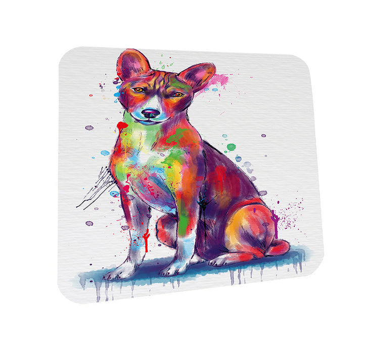 Watercolor Basenji Dog Coasters Set of 4 CST57491
